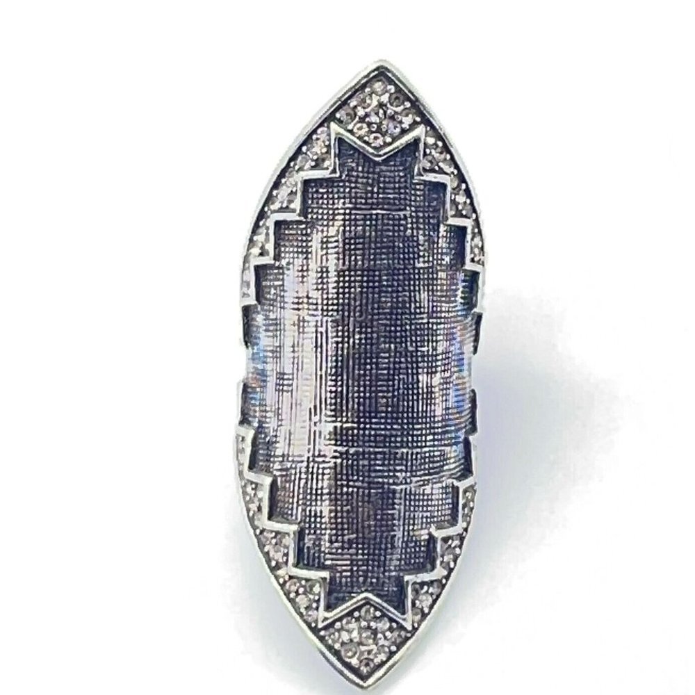 House of Harlow Pave Crosshatch Ring Size 7